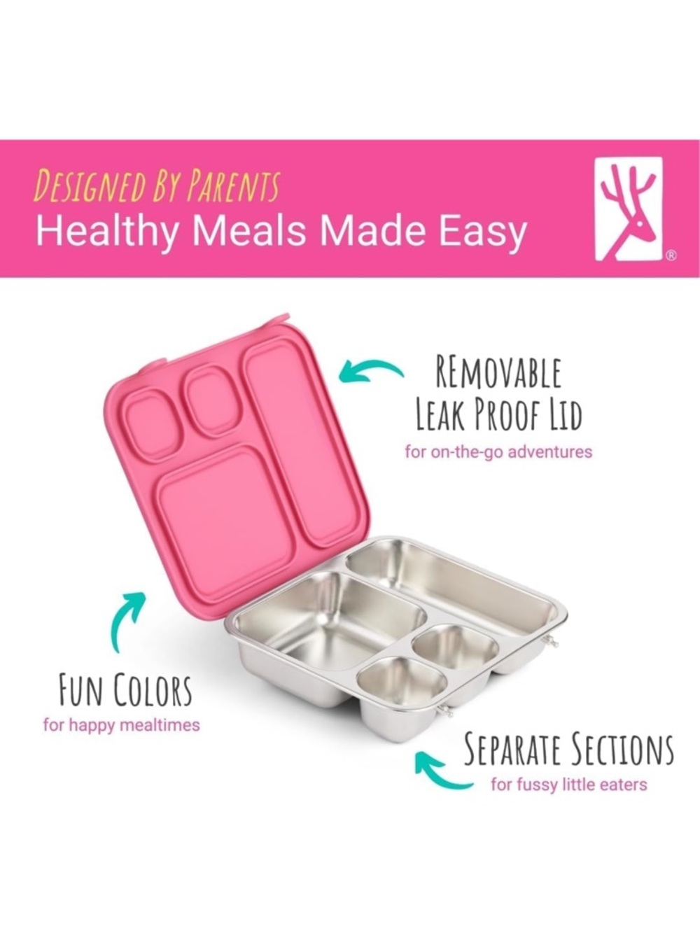 NWT Elk and Friends Lunch Box Bento Tray - Picture 8 of 8